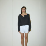 Square Neck Cardigan - Forest