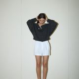 Square Neck Cardigan - Forest