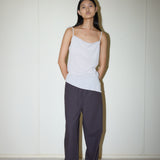Drawcord Wool Pant - Licorice