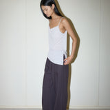Drawcord Wool Pant - Licorice