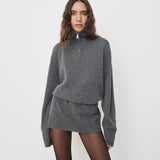 Oversized Zip Sweater - Charcoal