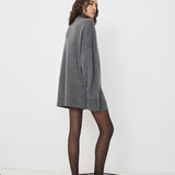 Oversized Zip Sweater - Charcoal