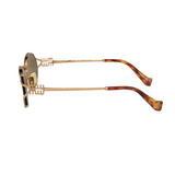 MIU MIU 0MU 52YS Sunglasses  - Brass Gold/Dark Brown Gradient