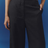Margot Pant - Grey Pinstripe