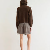 Double Layer Cardigan - Brown