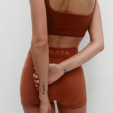 Nagnata Classic Wool Bralet Clay on model