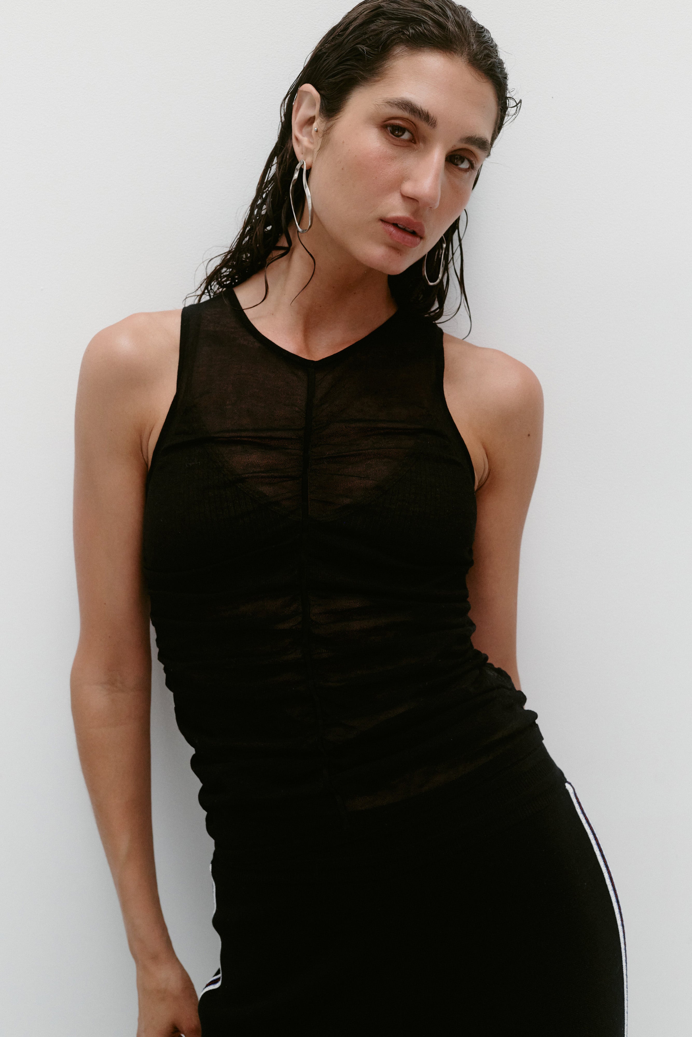 Nagnata Sienna Tank Black on model