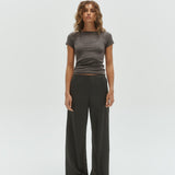 Margot Pant - Grey Pinstripe