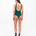 Nagnata Classic Wool Bodysuit Kelp on model