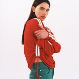 Nagnata Downtown Mesh Jersey Poppy on model