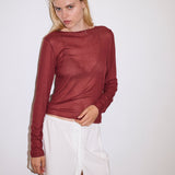 Knit Long Sleeve Crimson