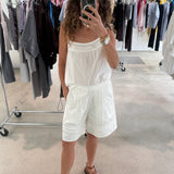 Pintuck Short – White