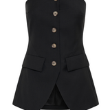 Uma Strapless Vest - Noir