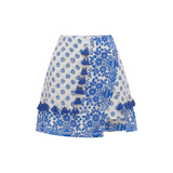 Pétale Split Mini Skirt - Marine