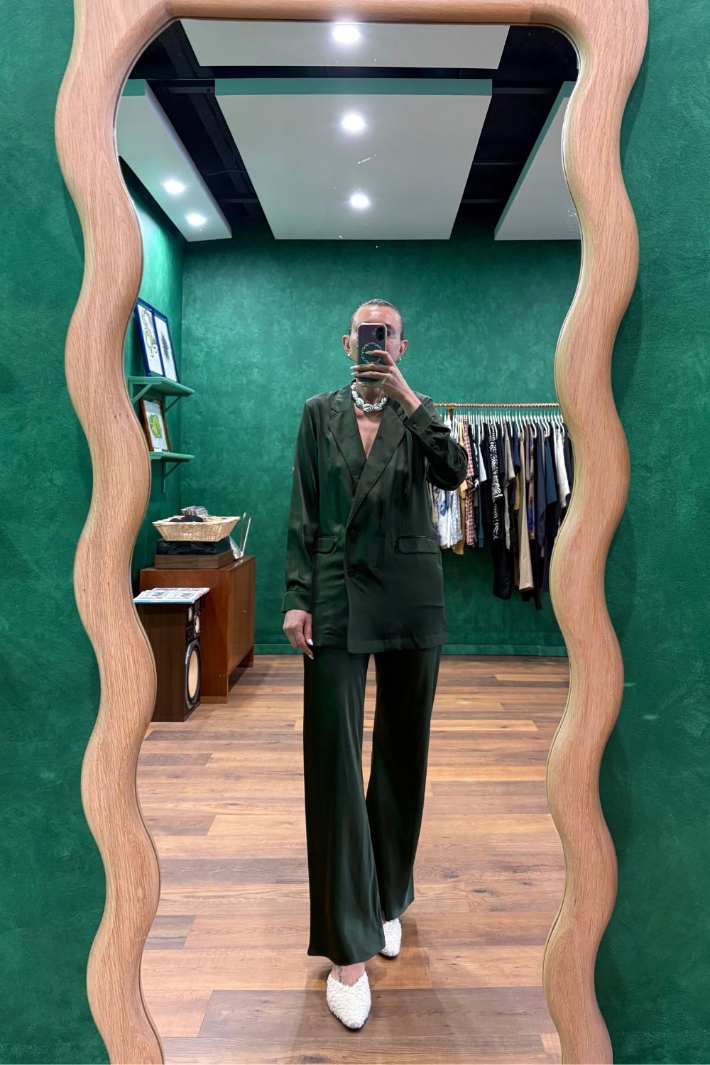 Silk Laundry Relaxed Blazer Cedar