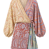 Caravane Silk Robe Dress - Mesa Patchwork