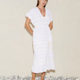 Hera Midi Tunic Dress - White