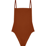 Tre One Piece / Geometrical Straps - Terracotta