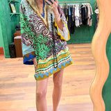 Alita Mini Dress - Abstract Print