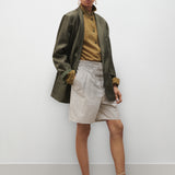 Cotton Silk Boxers - Slate Stripe
