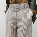 Cotton Silk Boxers - Slate Stripe