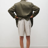 Cotton Silk Boxers - Slate Stripe