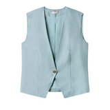 Twill Slouch Vest Sky