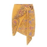 Darjeeling Wrap Mini Skirt - Mango