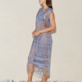 Ionia Jacquard Macrame Tunic - Denim