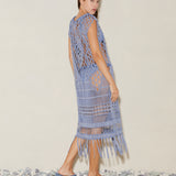 Ionia Jacquard Macrame Tunic - Denim