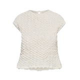 Shirred Cotton Top - Bone