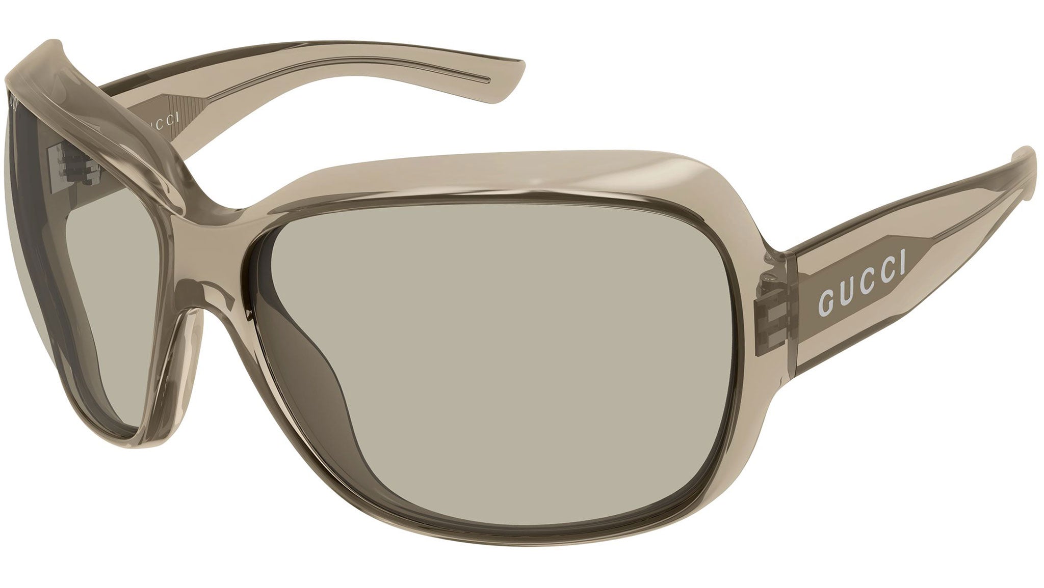 Gucci GG2176S006 Rectangle Sunglasses in Beige side view