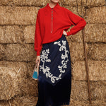 Alémais Rocky Knit Polo Cherry front view | Peggy Concept Store
