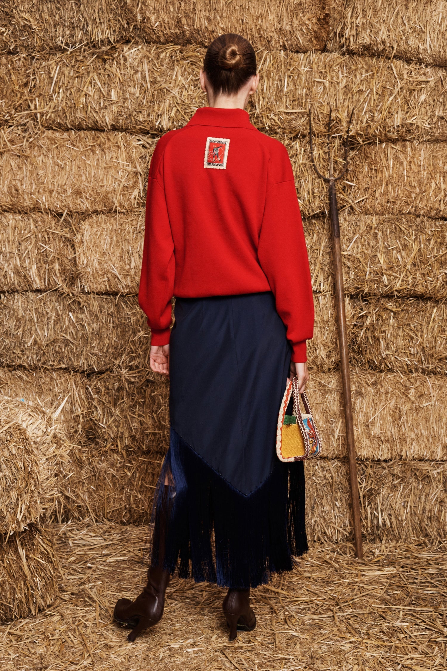 Alémais Rocky Knit Polo Cherry back view | Peggy Concept Store