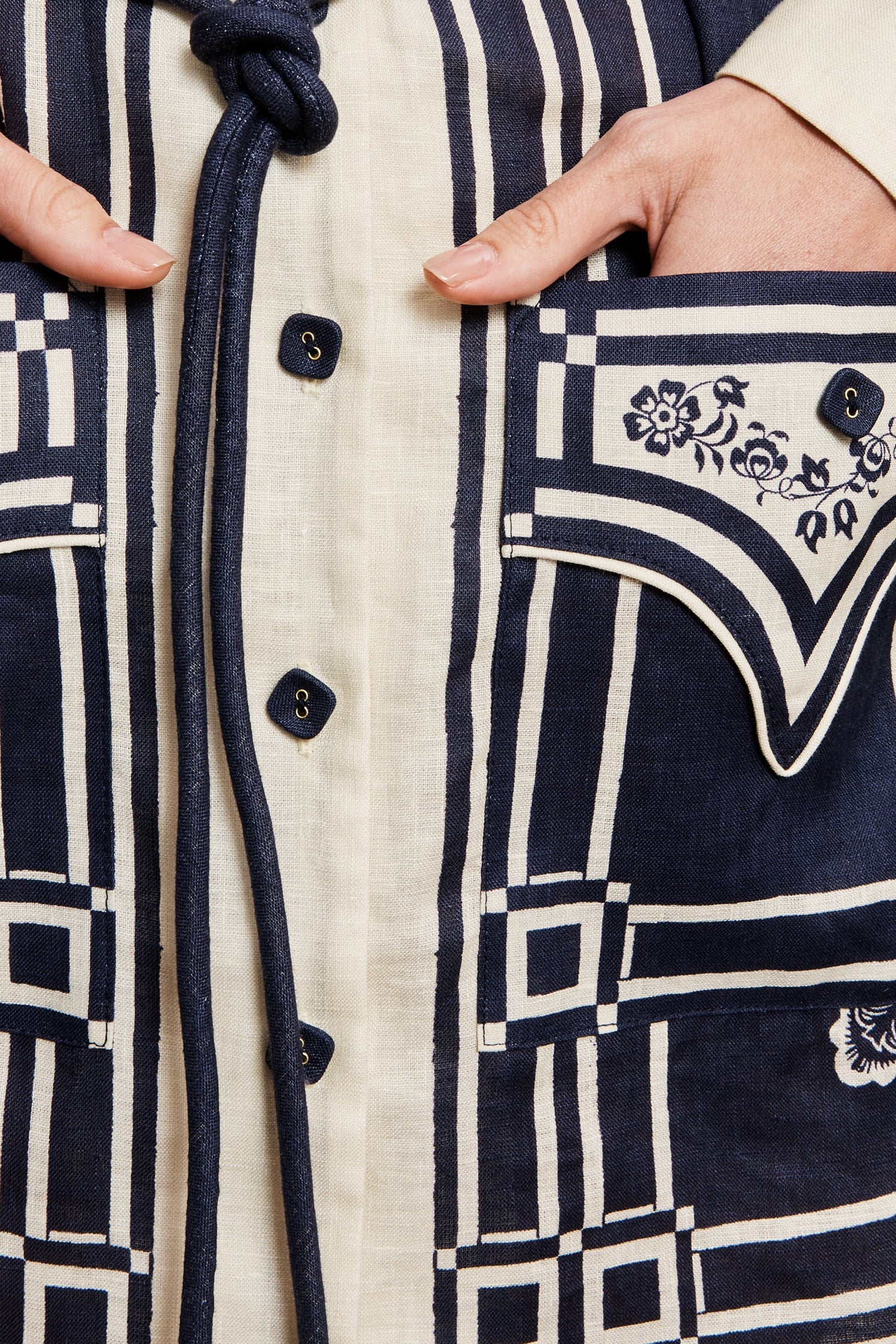 Alémais Banderra Mini Dress detail view | Peggy Concept Store