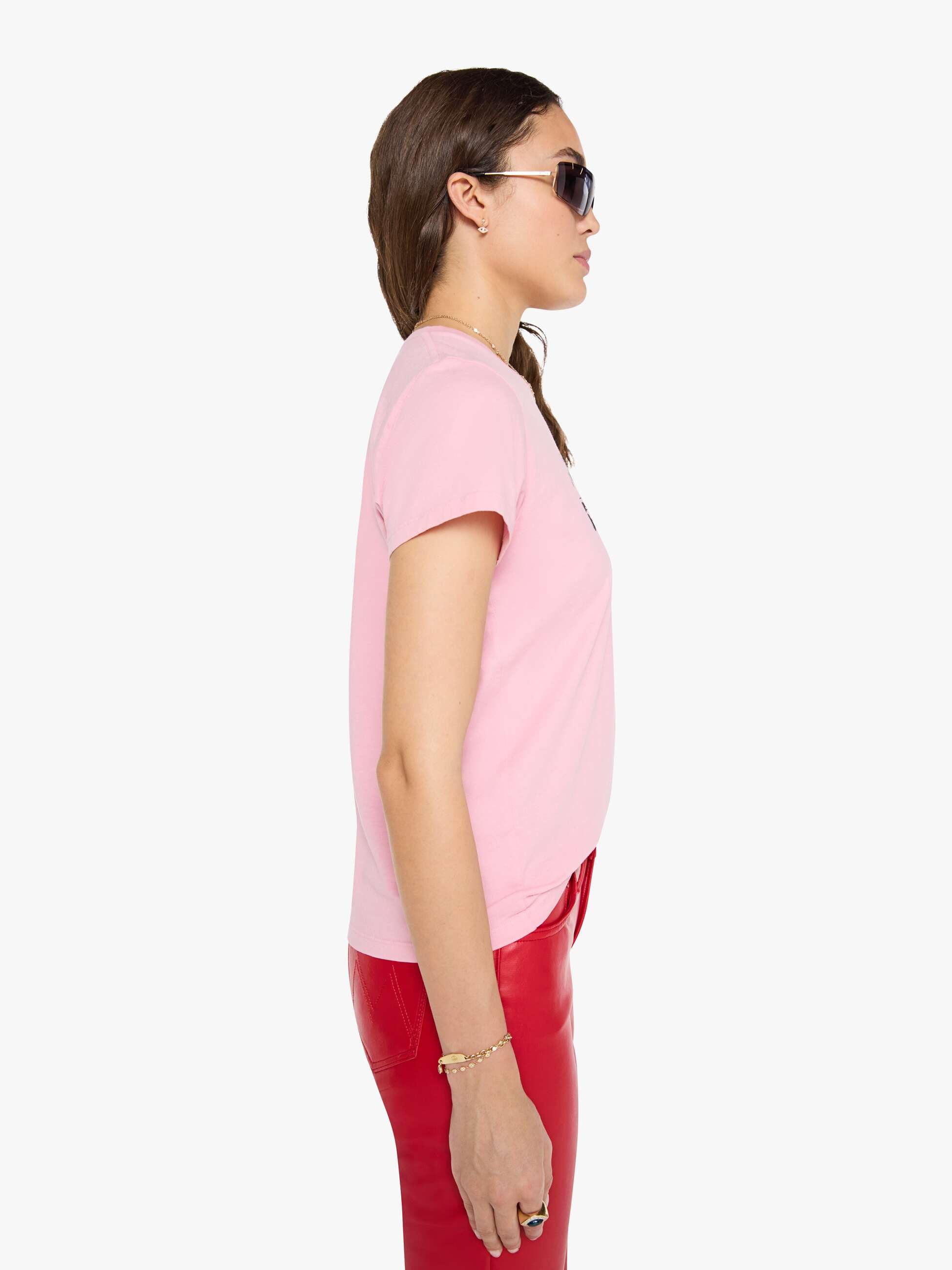 MOTHER The Boxy Goodie Goodie Tee Candy Cane side