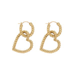 Alémais Django Rope Heart Hoop Earrings product view | Peggy Concept Store