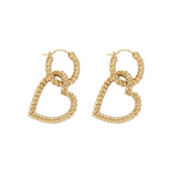 Alémais Django Rope Heart Hoop Earrings product view | Peggy Concept Store