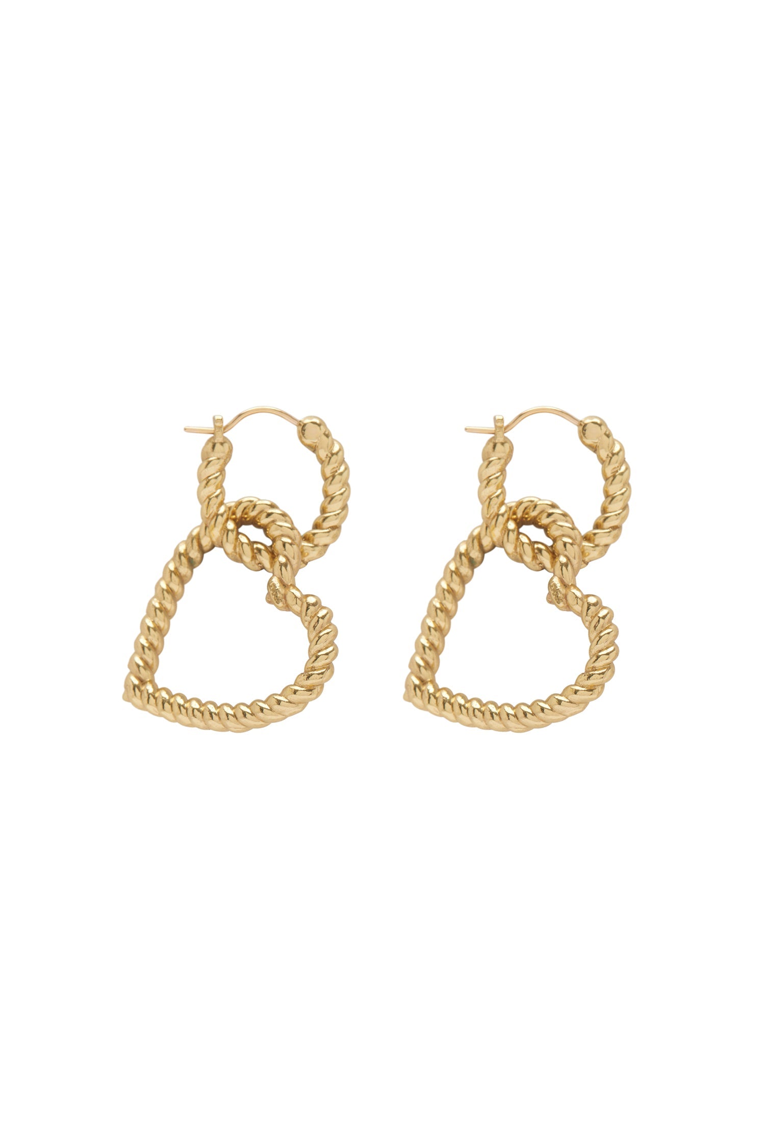 Alémais Django Rope Heart Hoop Earrings product view | Peggy Concept Store