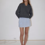 Eyelet Knit - Dark Pebble