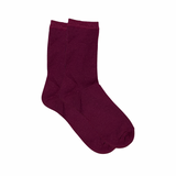 Shimmer Sheer Socks - Garnet