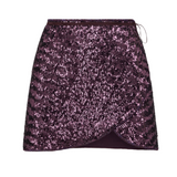 Paillettes Skirt - Plum
