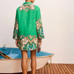 Alémais Porter Mini Dress in Printed Linen – back view | Peggy Concept Store
