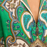Alémais Porter Mini Dress in Printed Linen – detail view | Peggy Concept Store