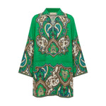 Alémais Porter Mini Dress in Printed Linen – styled view | Peggy Concept Store