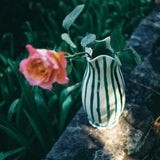 Lido Pinch Vase - Cream/Green