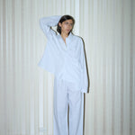 Ease Trouser Sage Stripe deiji studios