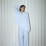 Ease Trouser Sage Stripe deiji studios