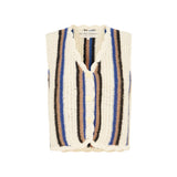 Lucy Vest - White, Navy, Stone and Noir Stripe