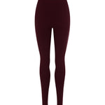 Classic Wool Rib Legging in Mulberry by Nagnata - back